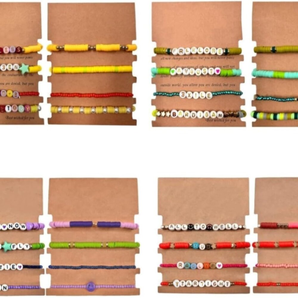 Friendship Bracelets and Stickers for Music Fans 16 pieces